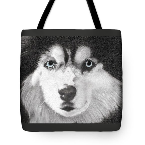 Siberian Husky Tote Bag, Husky Tote, Husky Mom Gift, Husky Lover, 13"x13" - Picture 1 of 1